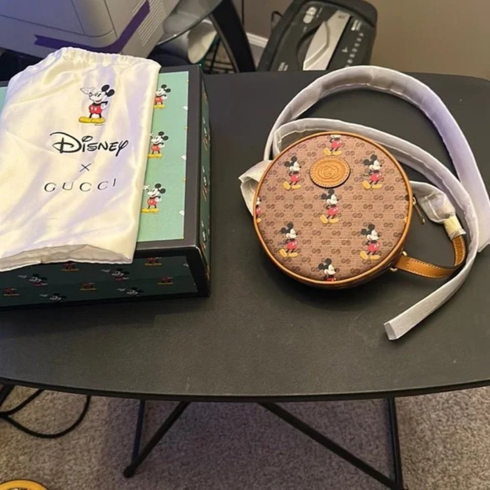 New Gucci x Disney Mickey Mouse GG small round backpack